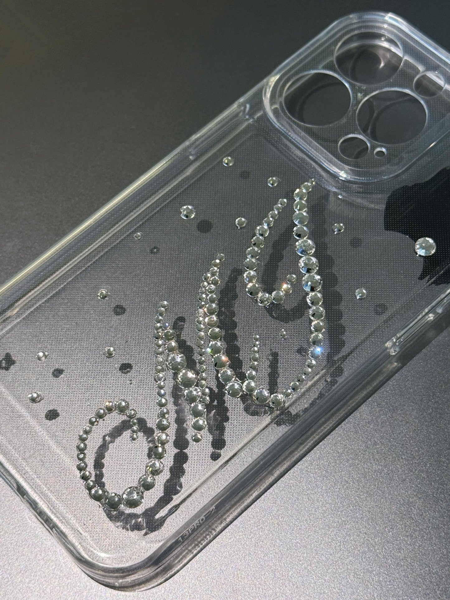 Swarovski Personalised Phone Case, Swarovski Diamond, Bling Rhinestones, Monogram Phone Case, Personalized Gift, Large Initial, Mothers Day