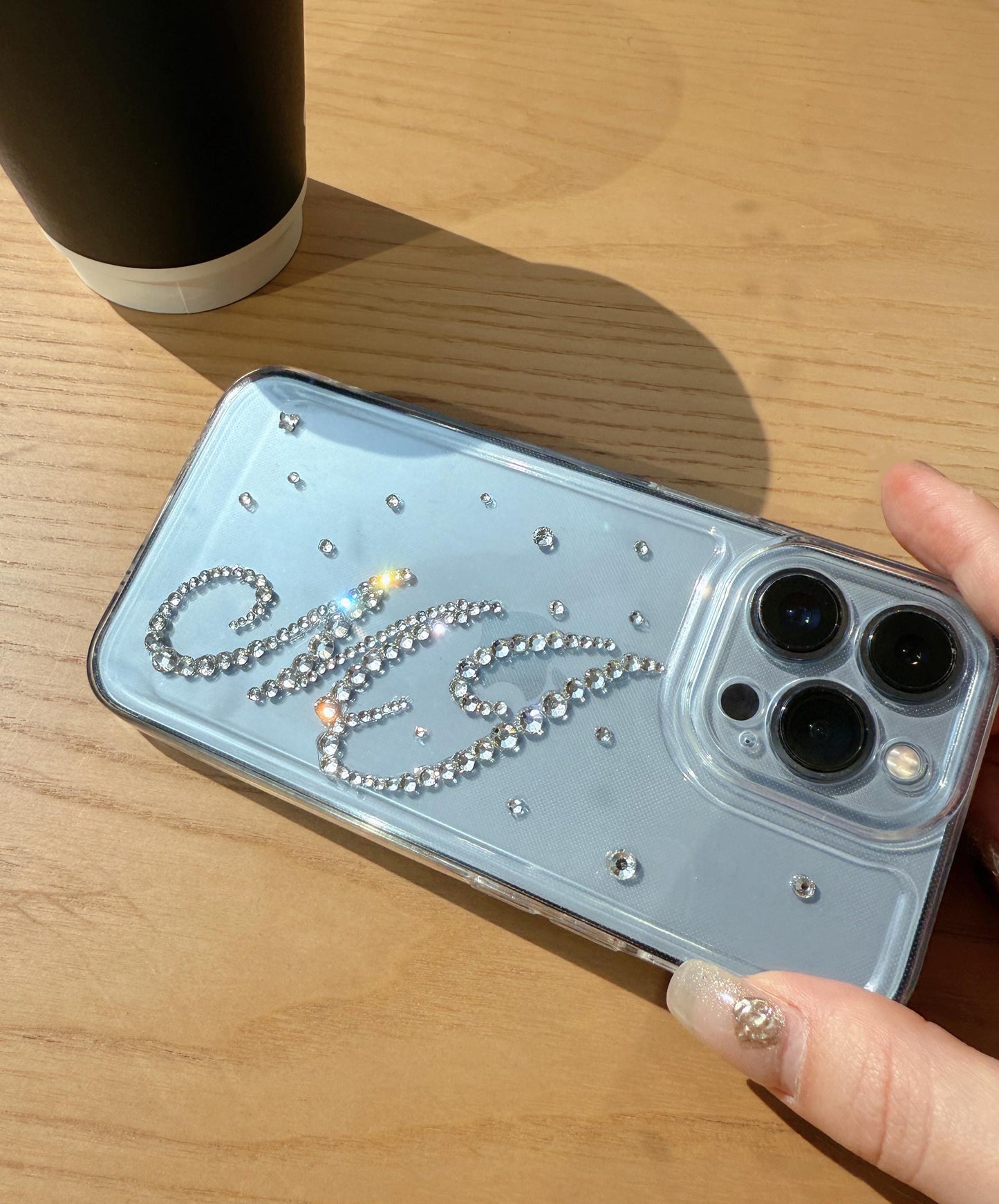 Swarovski Personalised Phone Case, Swarovski Diamond, Bling Rhinestones, Monogram Phone Case, Personalized Gift, Large Initial, Mothers Day