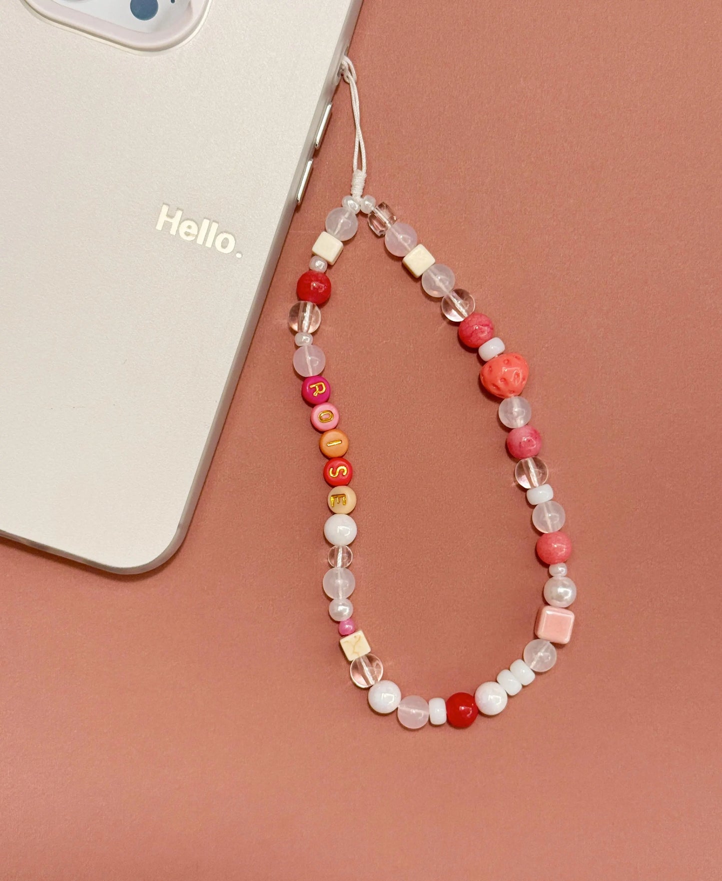 Personalized Phone Charm, Strawberry Phone Chain, Y2K