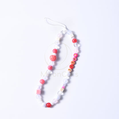 Personalized Phone Charm, Strawberry Phone Chain, Y2K