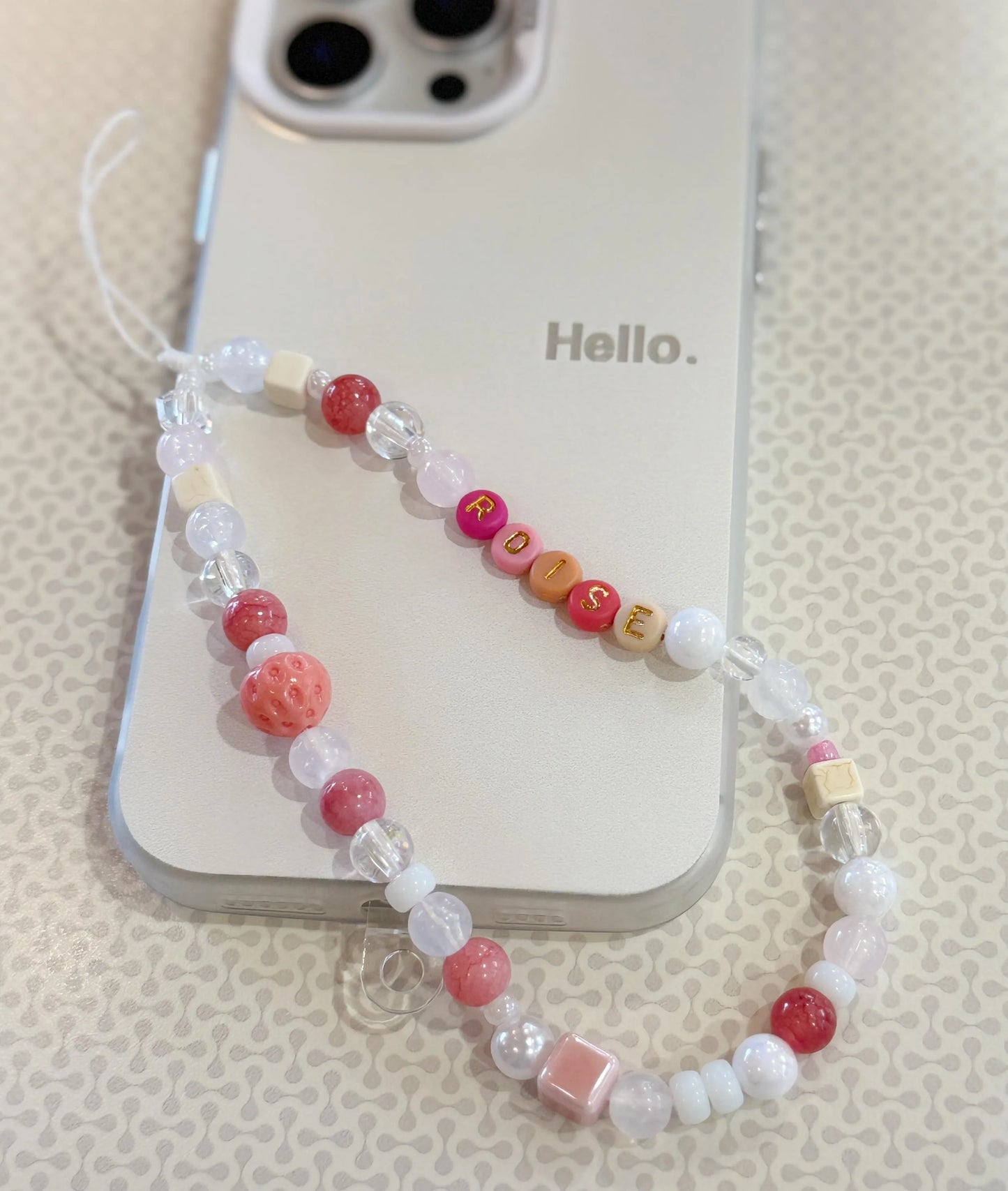Personalized Phone Charm, Strawberry Phone Chain, Y2K