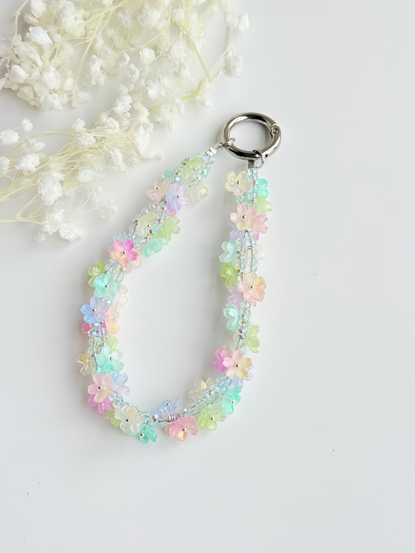 Lilac Blossom Flower Phone Charm  Flower Phone Charm Strap