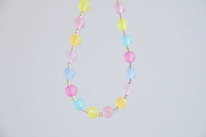 Macaron Bead Phone Charm Strap: Colorful Wristlet