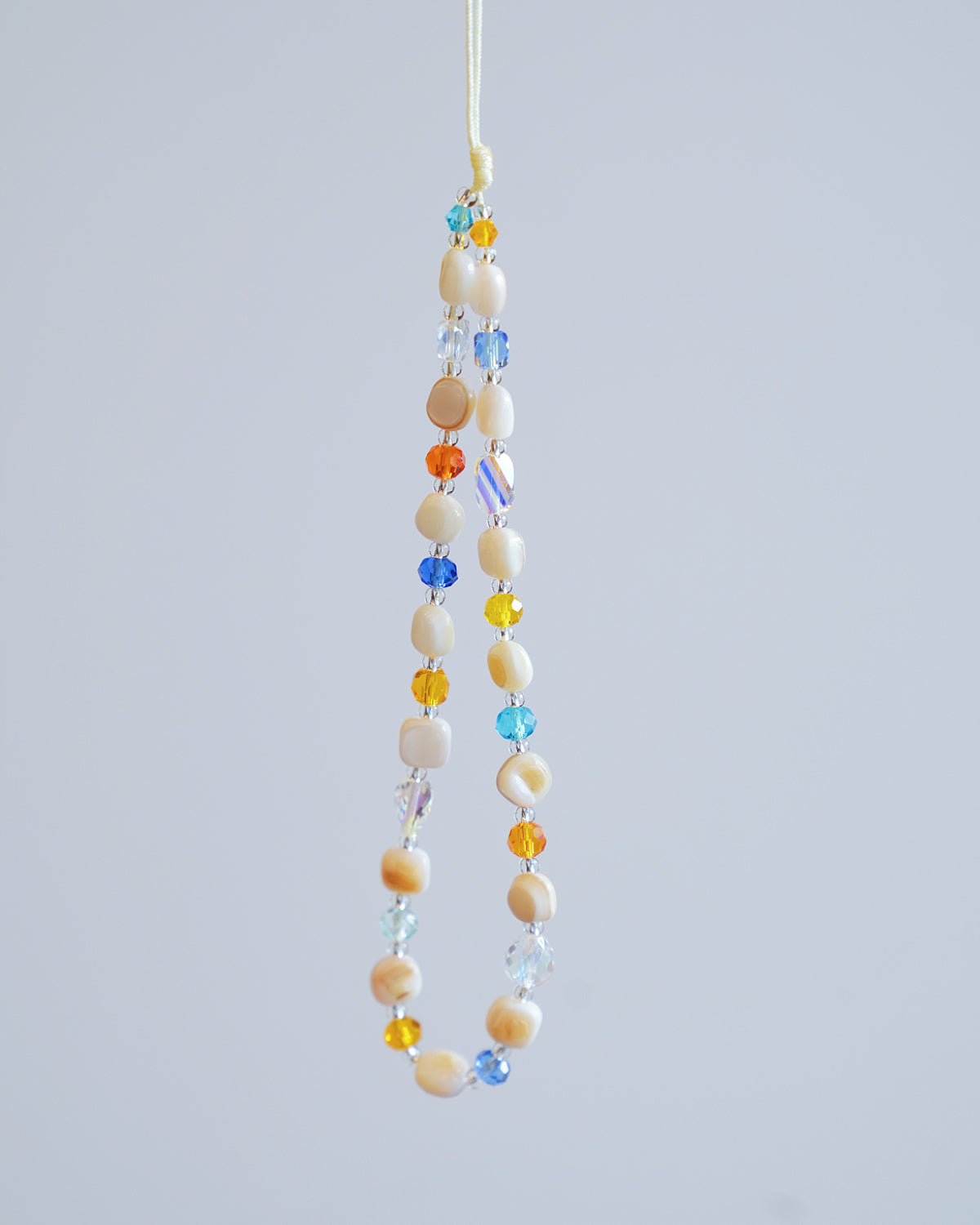 Rainbow Crystals and Shell Accents Phone Charm