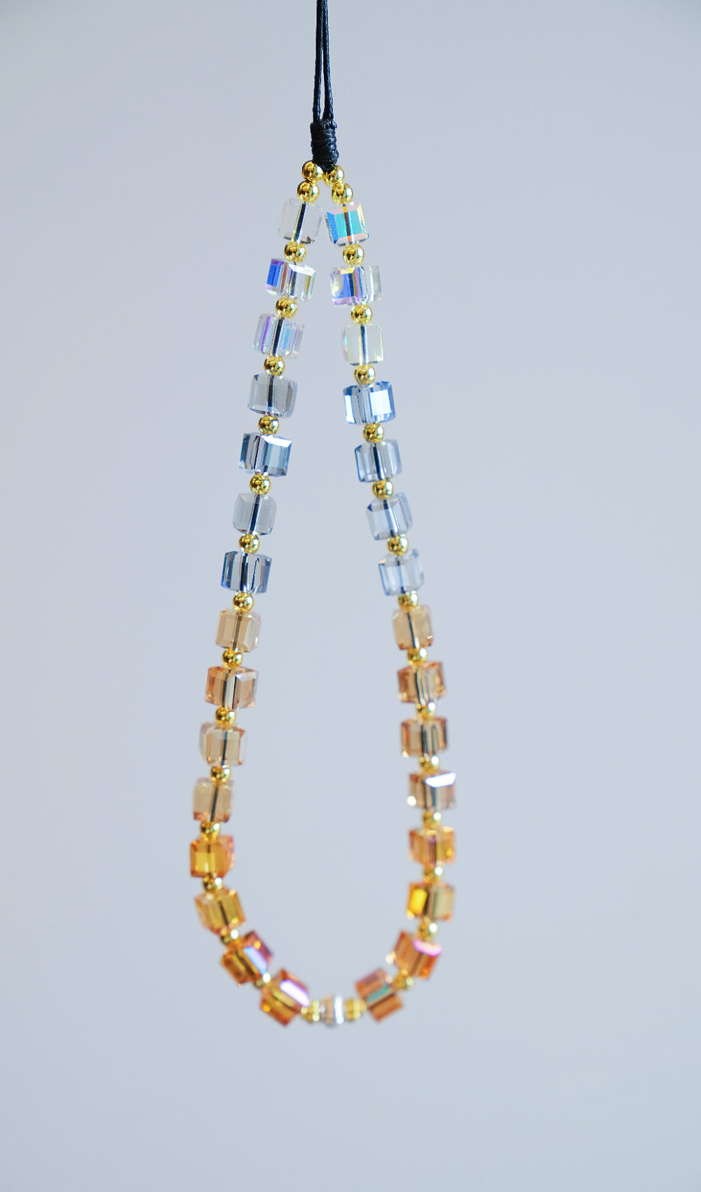 Sunset Glow Beaded Phone Charm