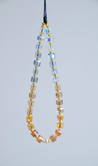 Sunset Glow Beaded Phone Charm