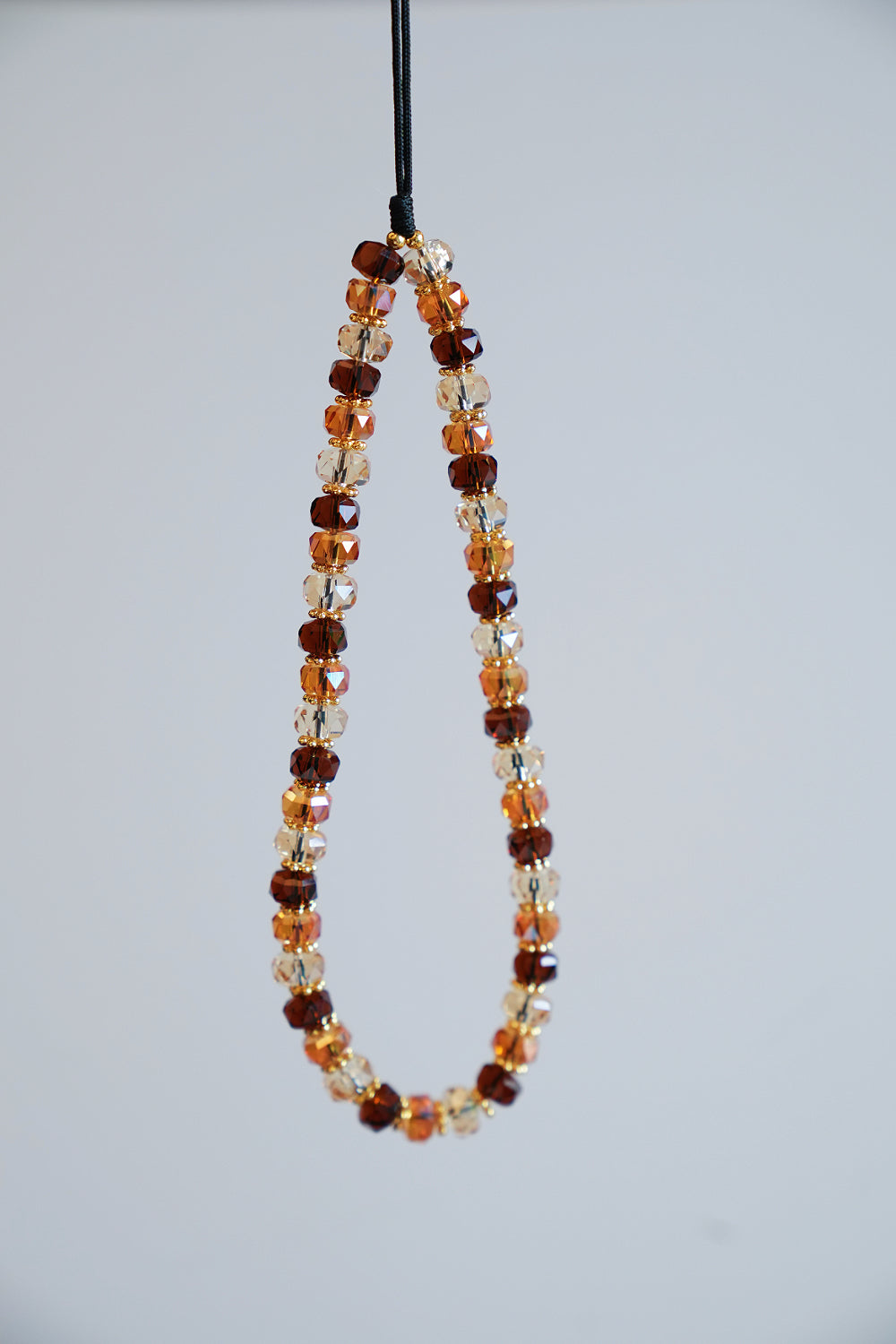 Toffee Crystal Beaded Phone Charm