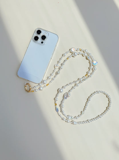Baroque Pearl Crossbody Phone Strap, Crossbody Strap, Anti-Theft Phone Lanyard