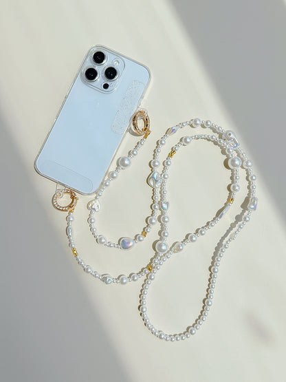 Baroque Pearl Crossbody Phone Strap, Crossbody Strap, Anti-Theft Phone Lanyard
