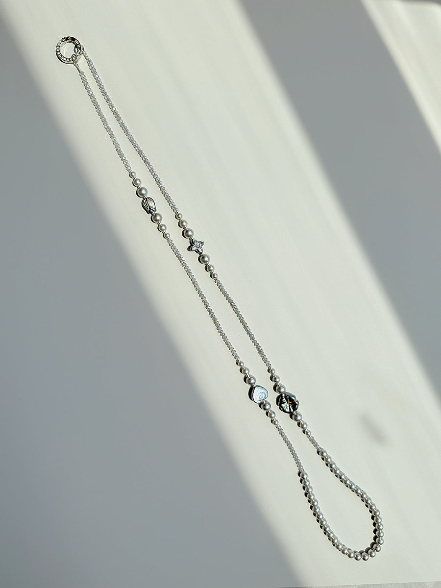 Grey Pearl Crossbody Phone Strap, Crossbody Strap, Anti-Theft Phone Lanyard