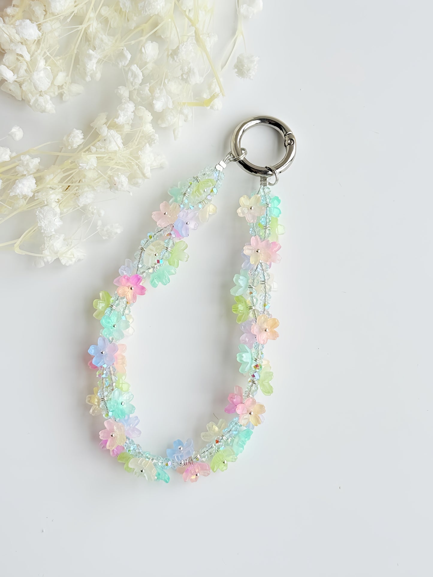 Lilac Blossom Flower Phone Charm  Flower Phone Charm Strap