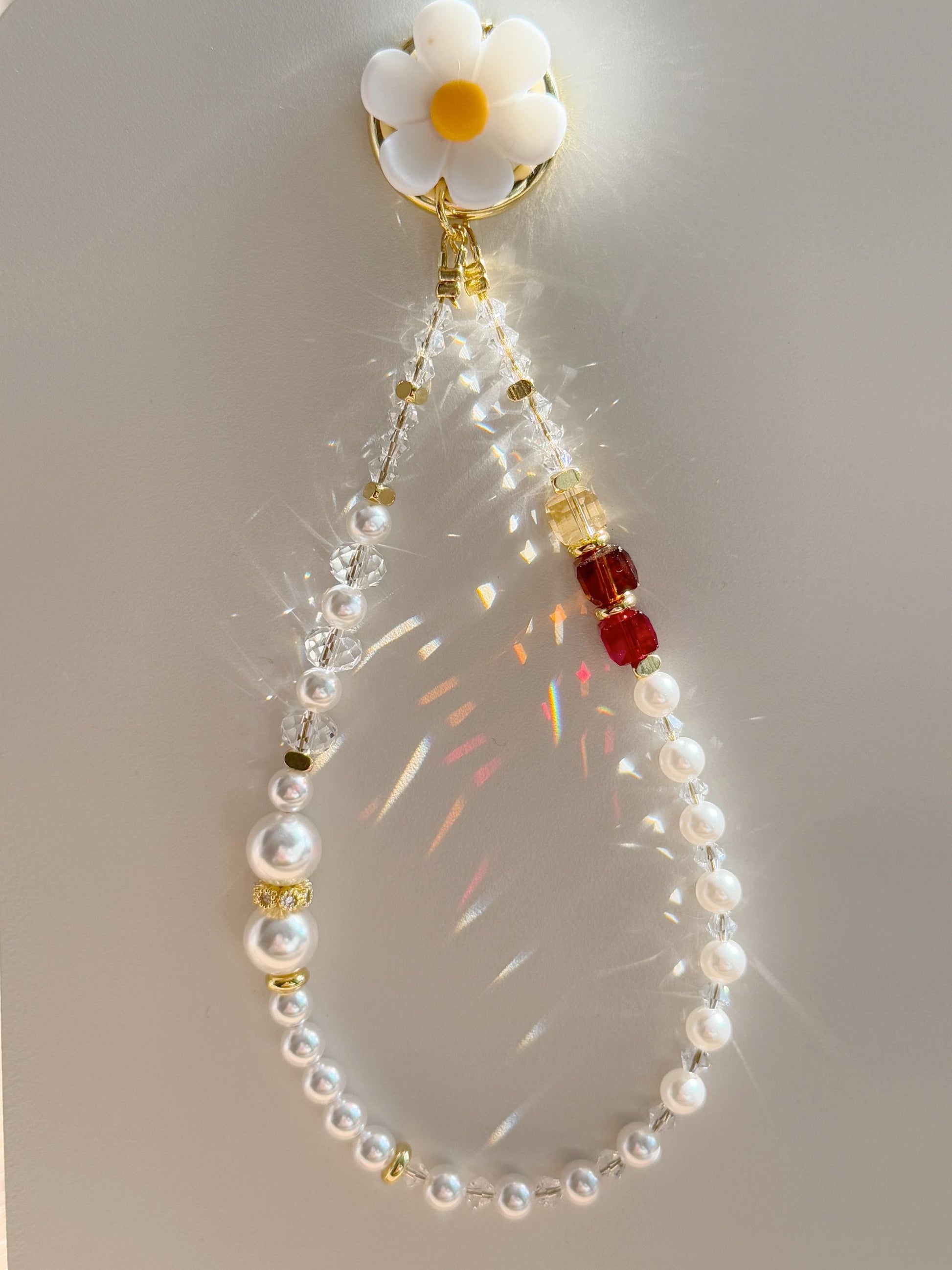 Pearl Phone Charm, Beaded Phone Charm, Phone Wrist Strap, Crystal Phone Charm, Phone Chain, Stylish Phone Charm, Valentine's Day Gifts