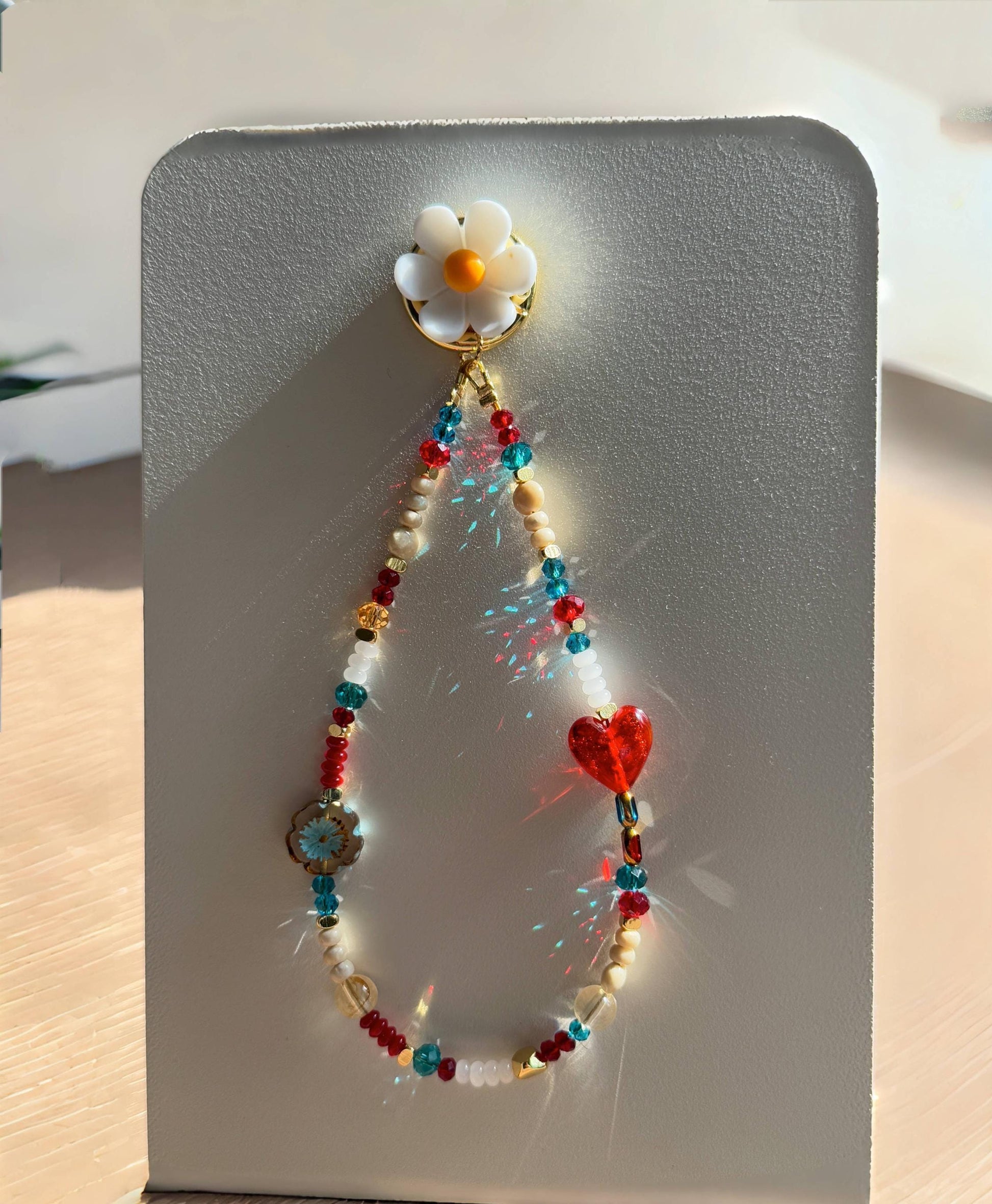 Beaded Phone Charm, Phone Wrist Strap, Crystal, Stylish Phone Charm, Flower Phone Charm, Stylish phone charm, Valentine's Day Gifts