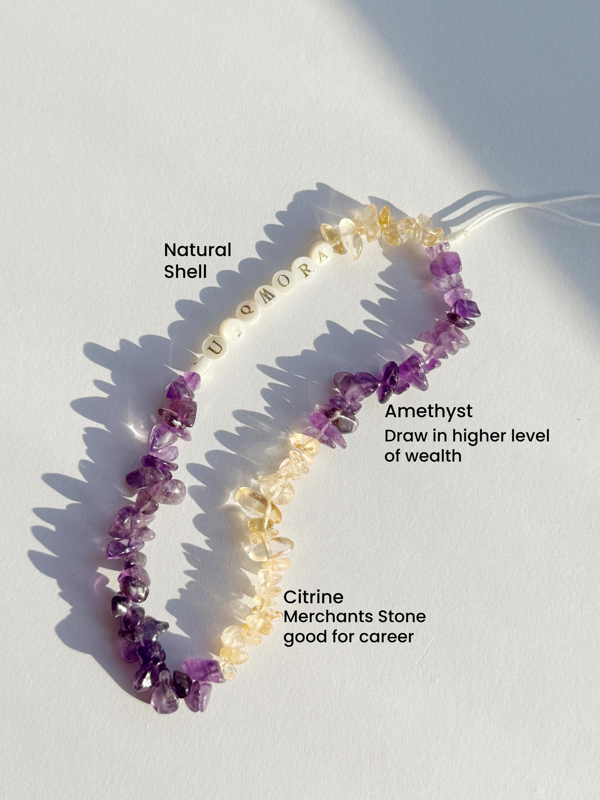 Personalised Crystal Phone Charm, Crystal Healing, Healing Stones, Name Gift, Purple Phone Strap,Amethyst Citrine Charm, Mothers Day Gift