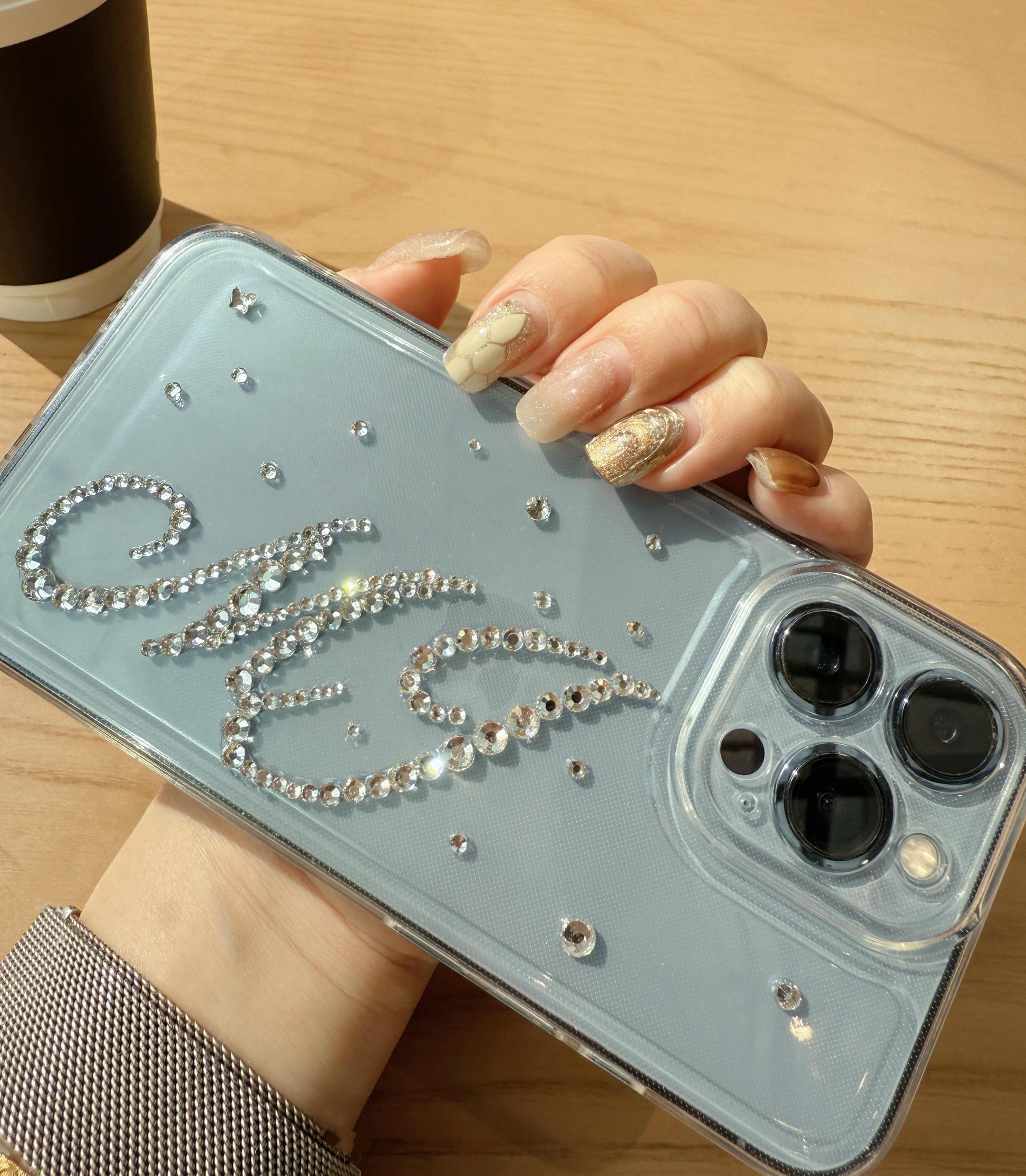 Swarovski Personalised Phone Case, Swarovski Diamond, Bling Rhinestones, Monogram Phone Case, Personalized Gift, Large Initial, Mothers Day
