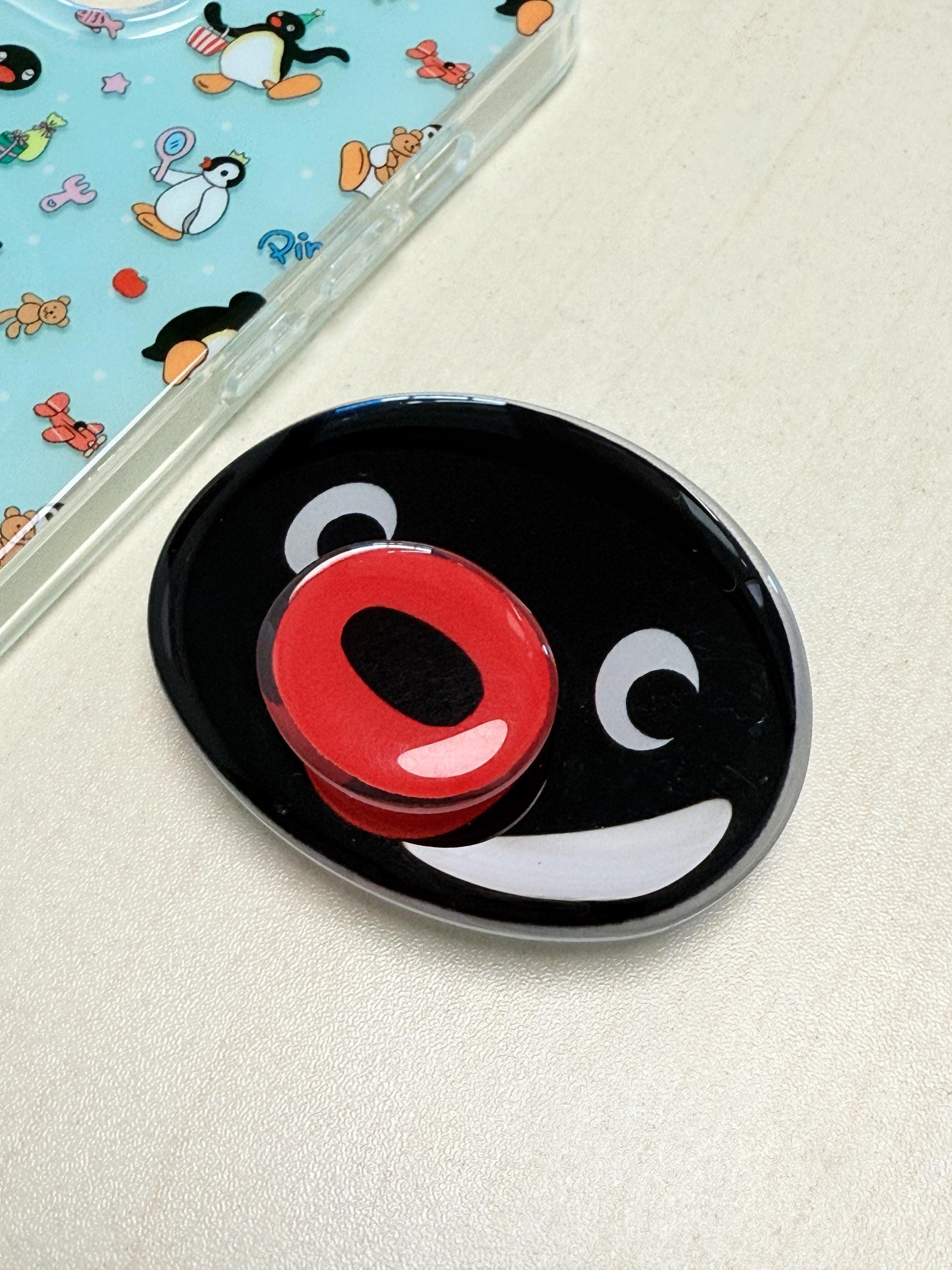 Rotating Penguin Phone Grip, Phone Charm Stand, Adorable Phone Grip Holder, Finger Grip, Penguin Phone Case, Hand Grip, Birthday Gifts