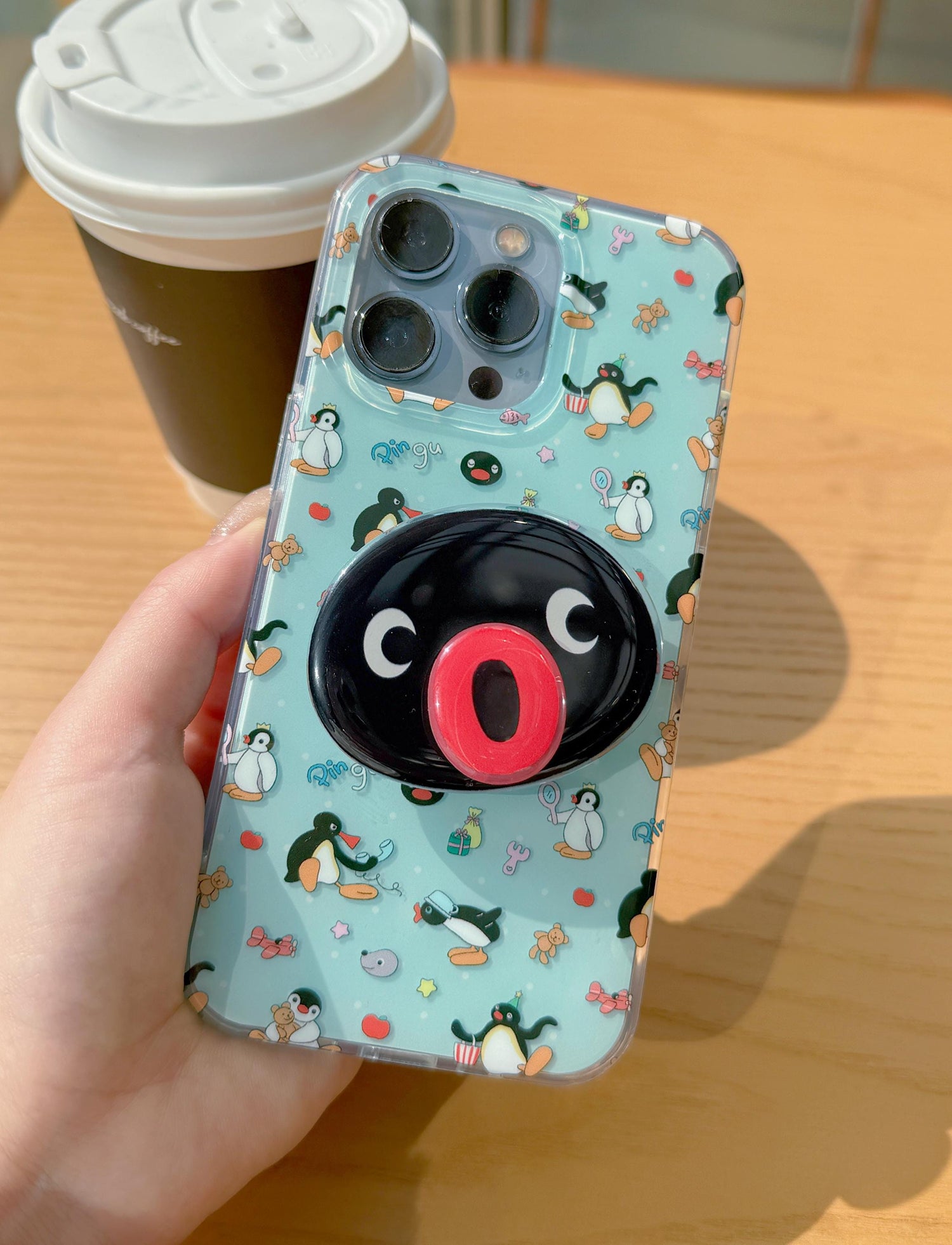 Rotating Penguin Phone Grip, Phone Charm Stand, Adorable Phone Grip Holder, Finger Grip, Penguin Phone Case, Hand Grip, Birthday Gifts