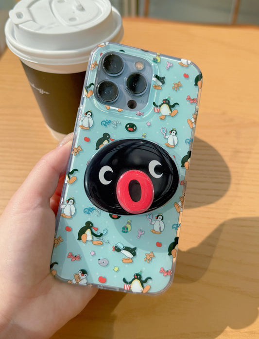 Rotating Penguin Phone Grip, Phone Charm Stand, Adorable Phone Grip Holder, Finger Grip, Penguin Phone Case, Hand Grip, Birthday Gifts