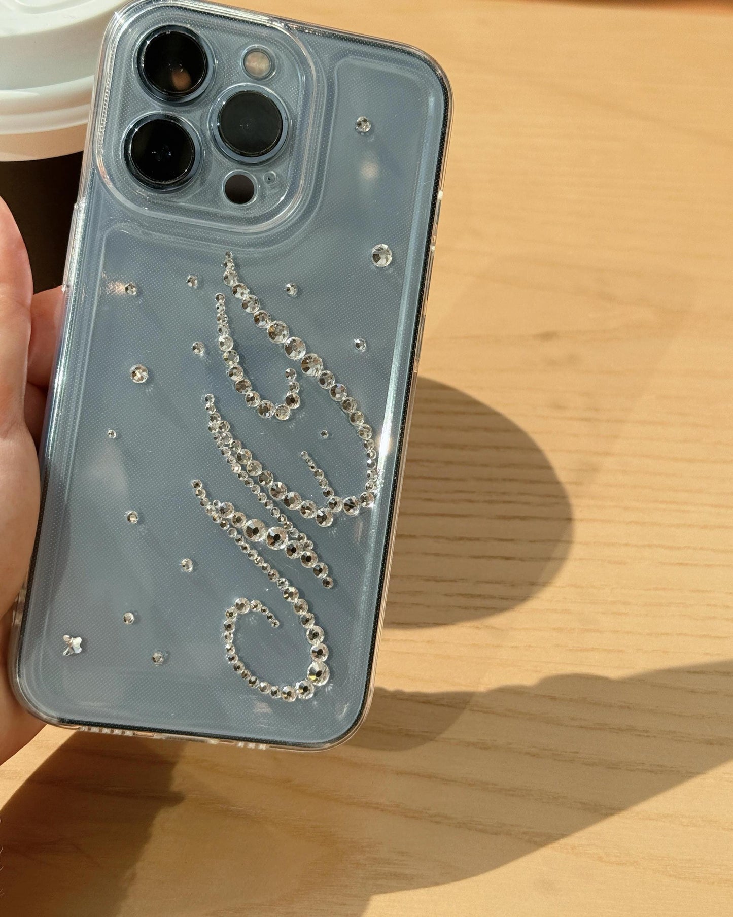 Swarovski Personalised Phone Case, Swarovski Diamond, Bling Rhinestones, Monogram Phone Case, Personalized Gift, Large Initial, Mothers Day