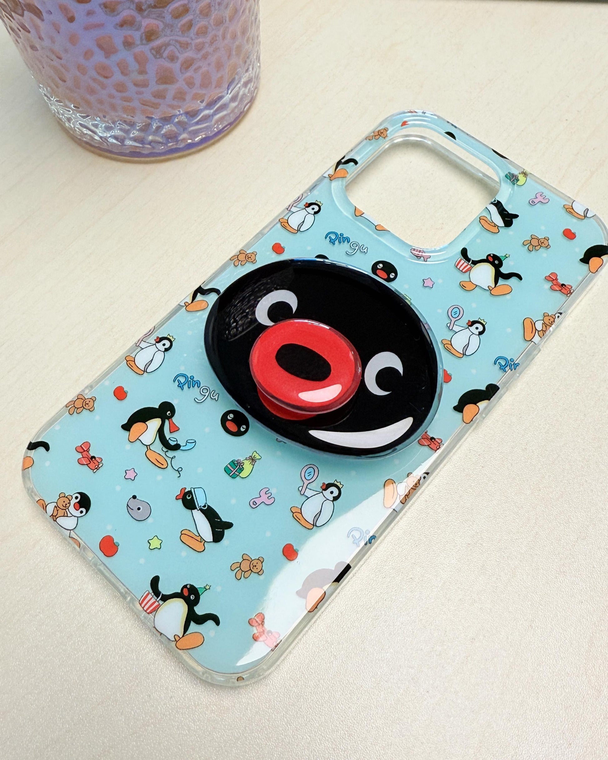 Rotating Penguin Phone Grip, Phone Charm Stand, Adorable Phone Grip Holder, Finger Grip, Penguin Phone Case, Hand Grip, Birthday Gifts