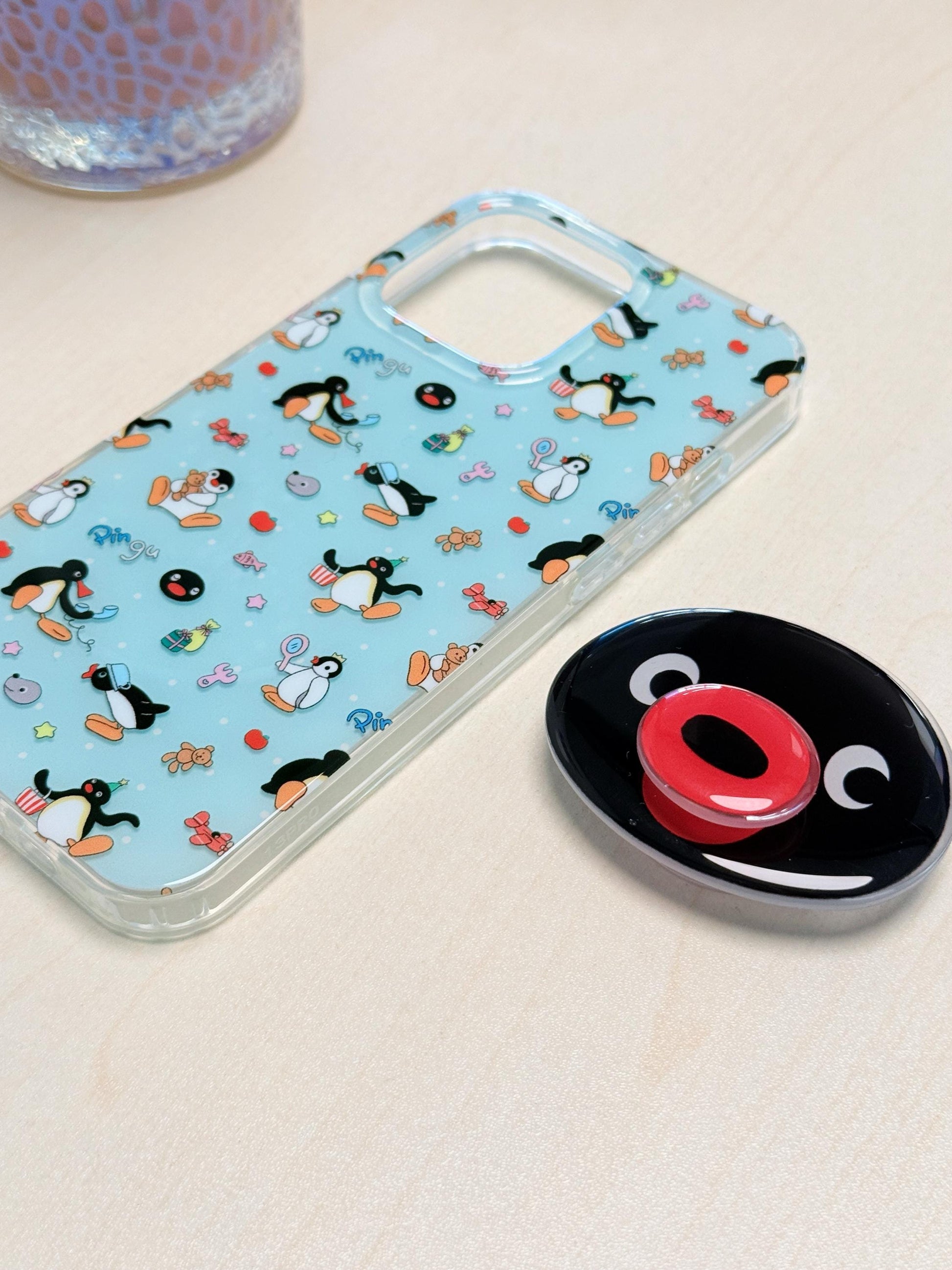 Rotating Penguin Phone Grip, Phone Charm Stand, Adorable Phone Grip Holder, Finger Grip, Penguin Phone Case, Hand Grip, Birthday Gifts