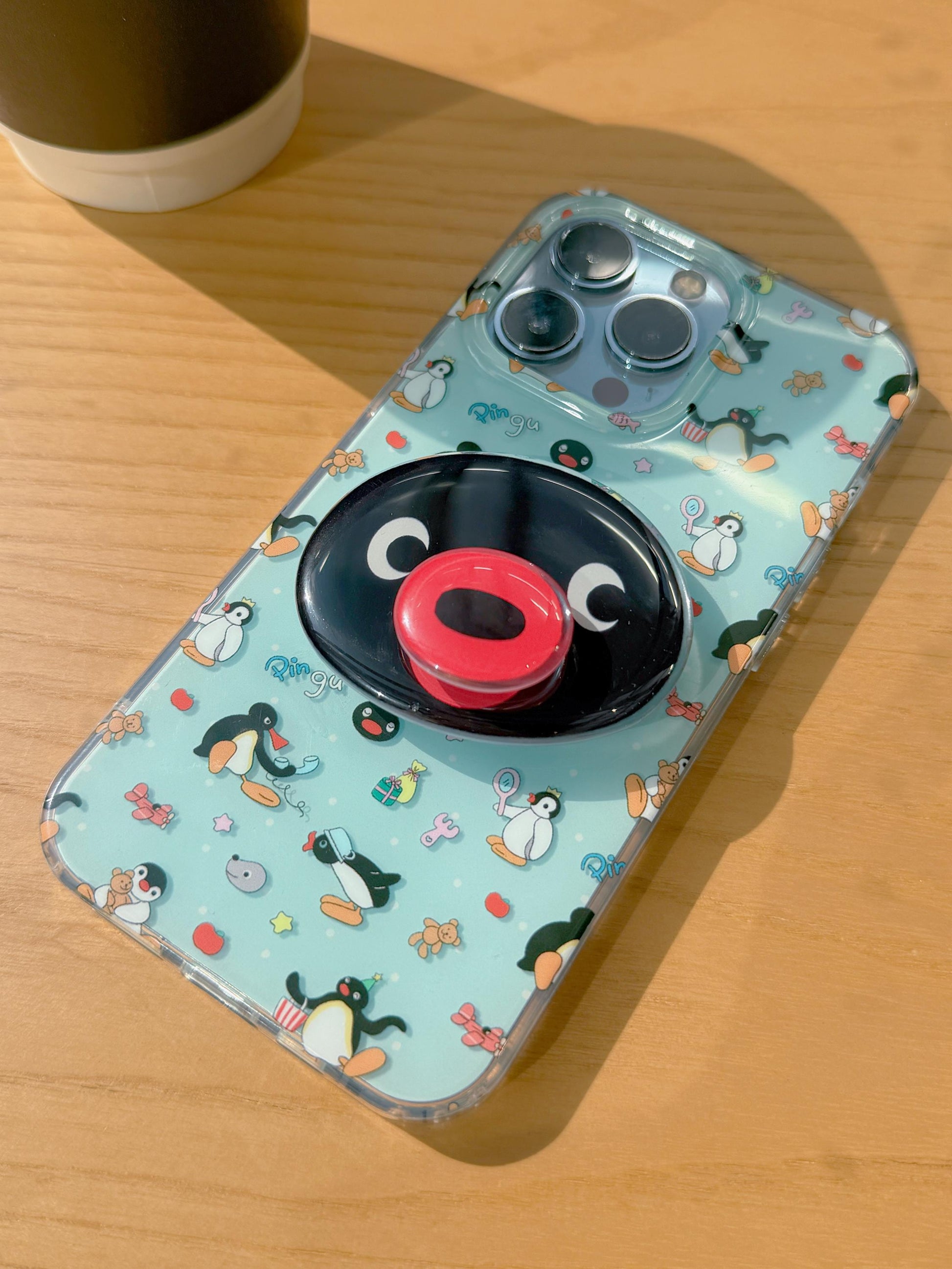 Rotating Penguin Phone Grip, Phone Charm Stand, Adorable Phone Grip Holder, Finger Grip, Penguin Phone Case, Hand Grip, Birthday Gifts