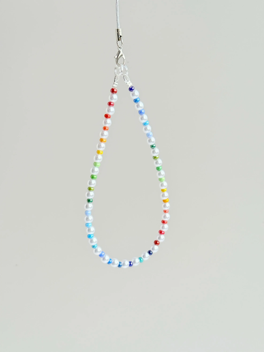 Vintage Pearl Colorful Phone Charm Strap
